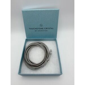 Touchstone Crystal by‎ Swarovski Gray Star Wrap Bracelet
